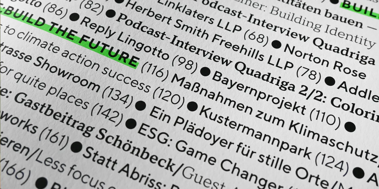 Bookazine über Nachhaltigkeit und Office Concepts