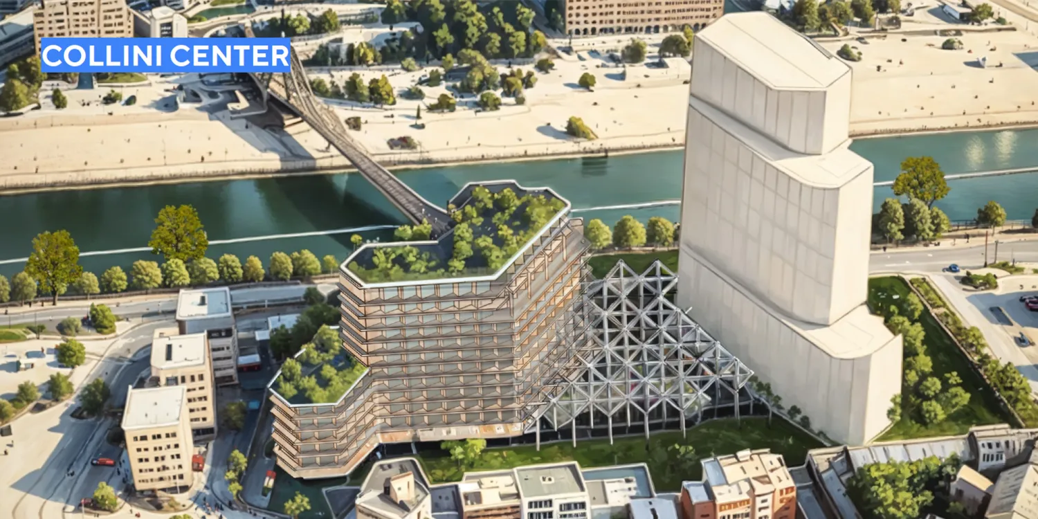 Collini Center Mannheim modernisiertes Hochhaus Gebäude mit viel Glasfläche