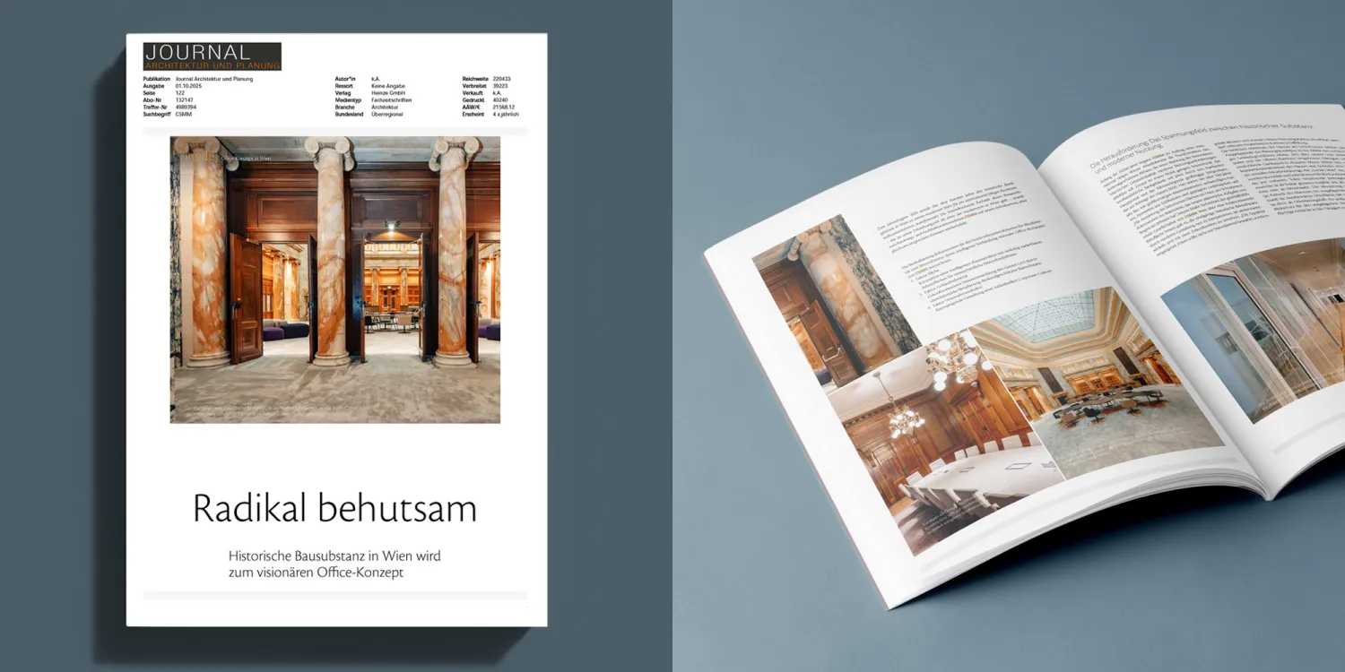 Radikal behutsam: Historische Bausubstanz in Wien wird zum visionären Office-Konzept