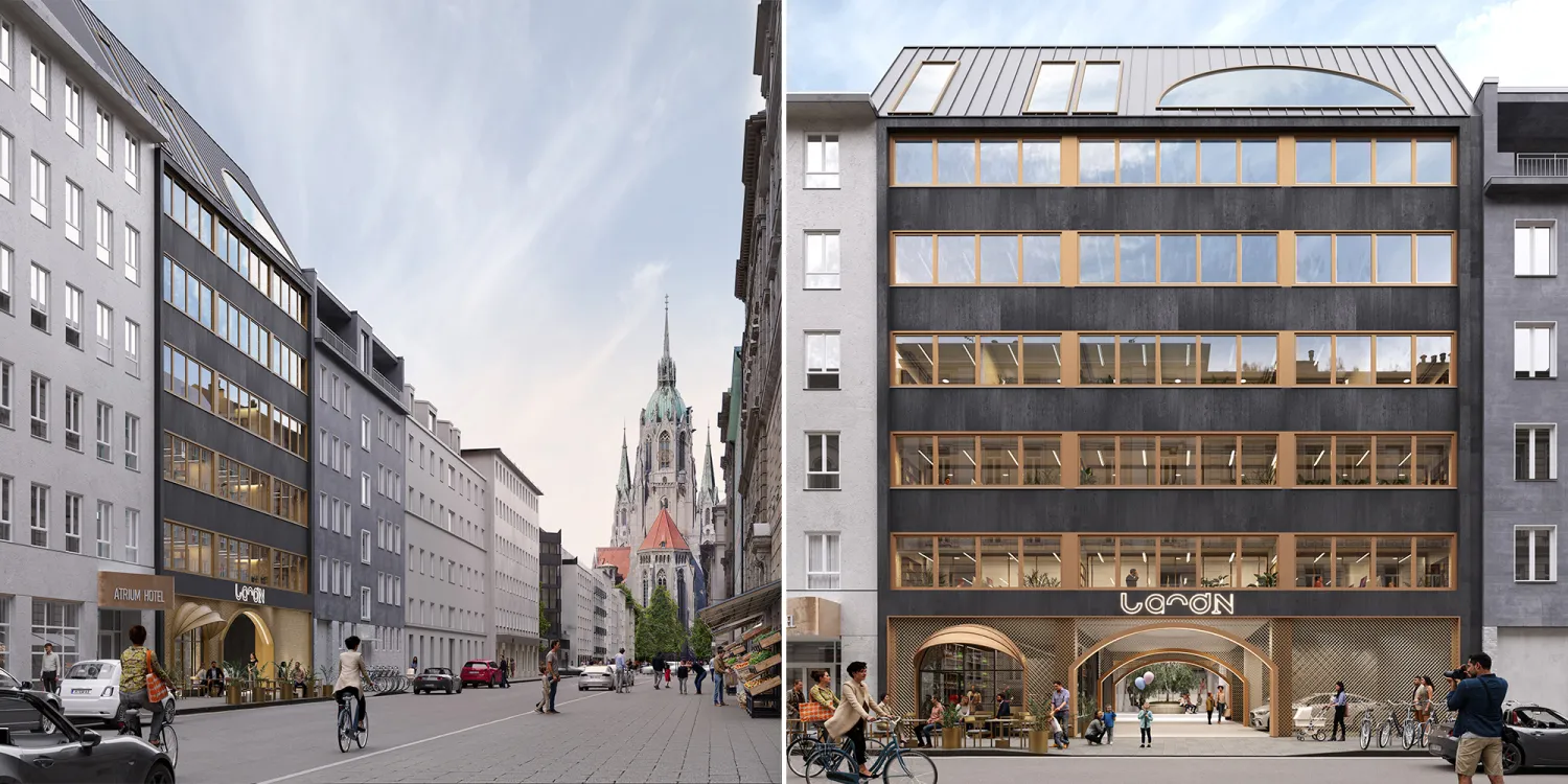 Netzwerkhaus landN: Visualisierung Fassade