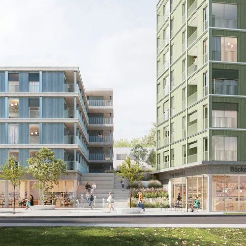 Otto München: Gebäudeensemble für Wohnung und Einkaufsmöglichkeiten