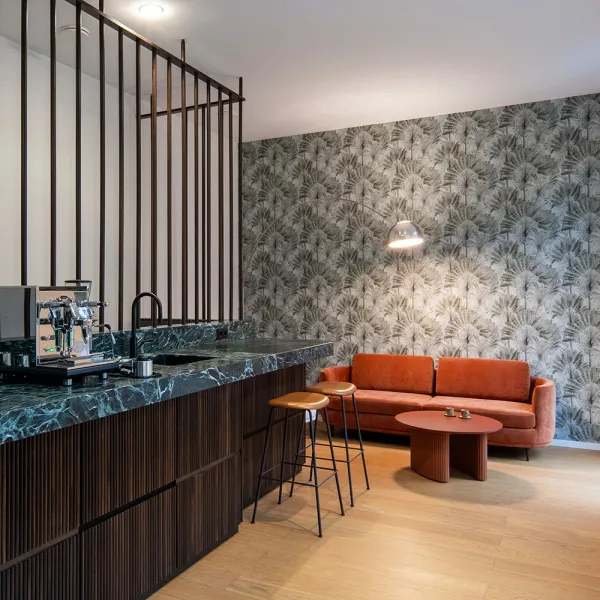 Gütt Olk Feldhaus Ein nachhaltiges New Work Office mit warmem Interior Design – Remote Work trifft Bürogestaltung.