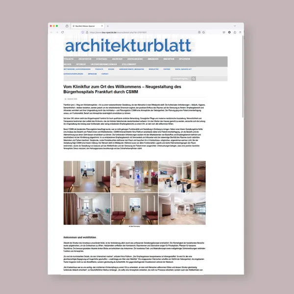 Architekturblatt: Resonanz Bürgerhospital