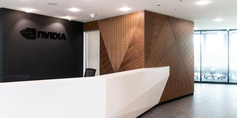 Für NVIDIA – mit der größte Entwickler von Grafikprozessoren für PCs und Spielkonsolen – gestaltete CSMM – architecture matters in den Bavaria Towers den neuen deutschen Hauptsitz