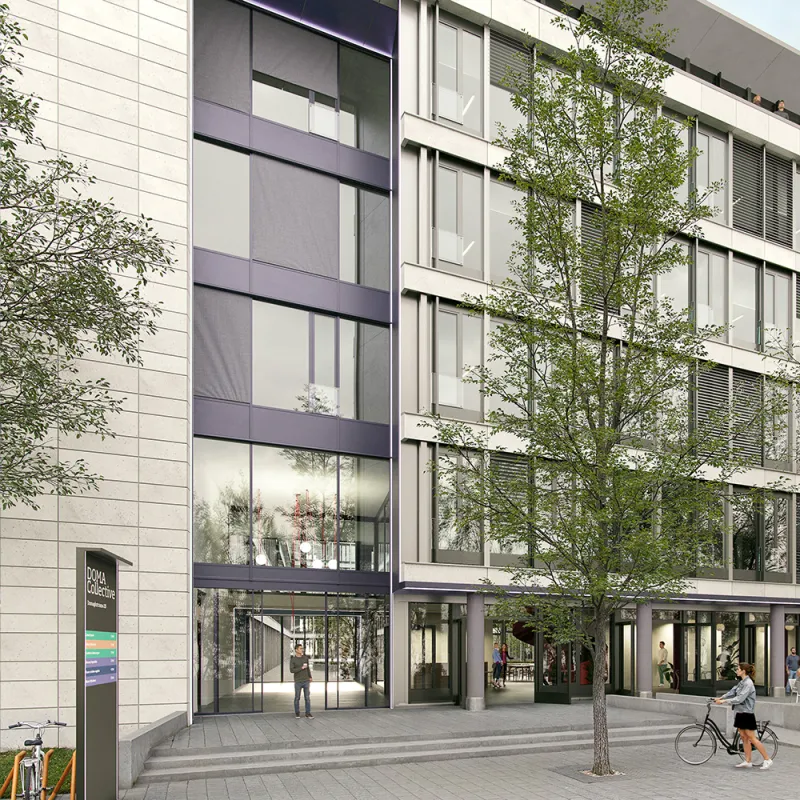 DOMA Collective: Nutzungskonzept das Arbeiten, Gesundheit, Mobilität und Gemeinschaft verknüpft.