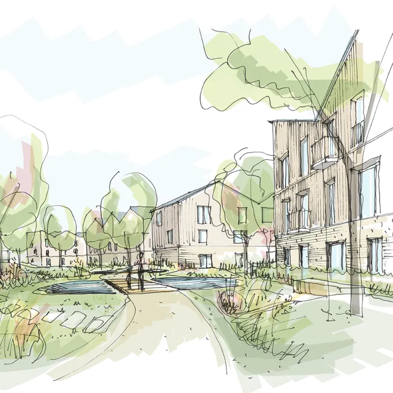 Barn to Community ist eine zukunftsweisende städtebauliche Entwicklung – Modell